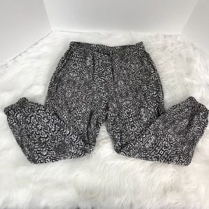 DKNY Parachute Crop Print Pant Elastic Waist Ankle